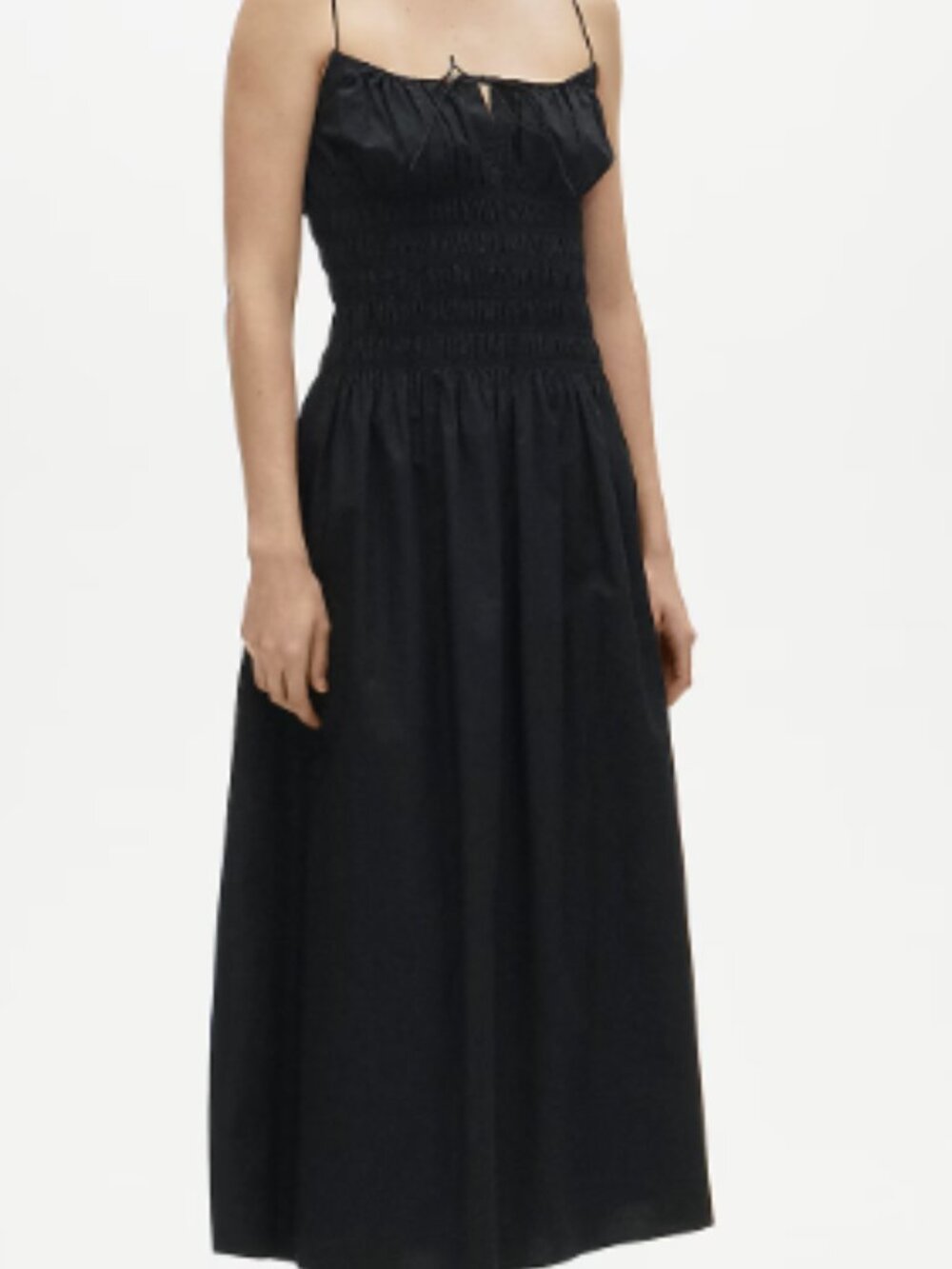 J.Crew Reverie Dress Cotton Poplin Black Maxi Size M Boho Summer